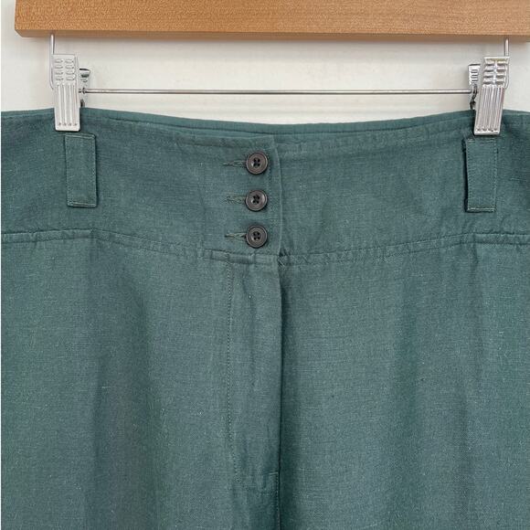 POETRY Linen-Silk Straight-Leg Button-Front Full-Length Trousers Pants - US16 - Picture 6 of 11